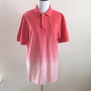 Fred Perry gradation Print polo in coral